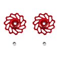 thumbnail image 4 of Qiilu 2pcs Ceramic Pulley Aluminium Alloy Rear Derailleur Guide Roller Part Accessory For MTB Bike,Bike Ceramic Pulley, Alloy Rear Derailleur, 4 of 5