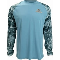 Paramount Outdoors EAG Elite Mossy Oak Elements Long Sleeve Vented Pitching Deck Performance Fishing Shirt (Spindrift)