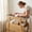 Natural, variant on Bamboo Baby Changing Table with Storage and 360°Rotatable Wheels, Mobile Diaper Station with Draw, Natural