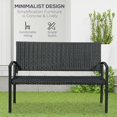 thumbnail image 4 of Outsunny Rattan Wicker Loveseat Garden Furniture with Armrests Black, 4 of 10