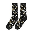 thumbnail image 5 of Crew Socks for Women Men, Honey Bees at Night  Moisture Running Athletic Football Striped Socks Cushion Tube Socks, 5 of 7