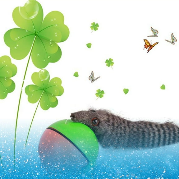 HEMOTON Ball Electric Weasel Toy Rolling Ball Water Mouse Toy for Cat Puppy Dog(Random Color)
