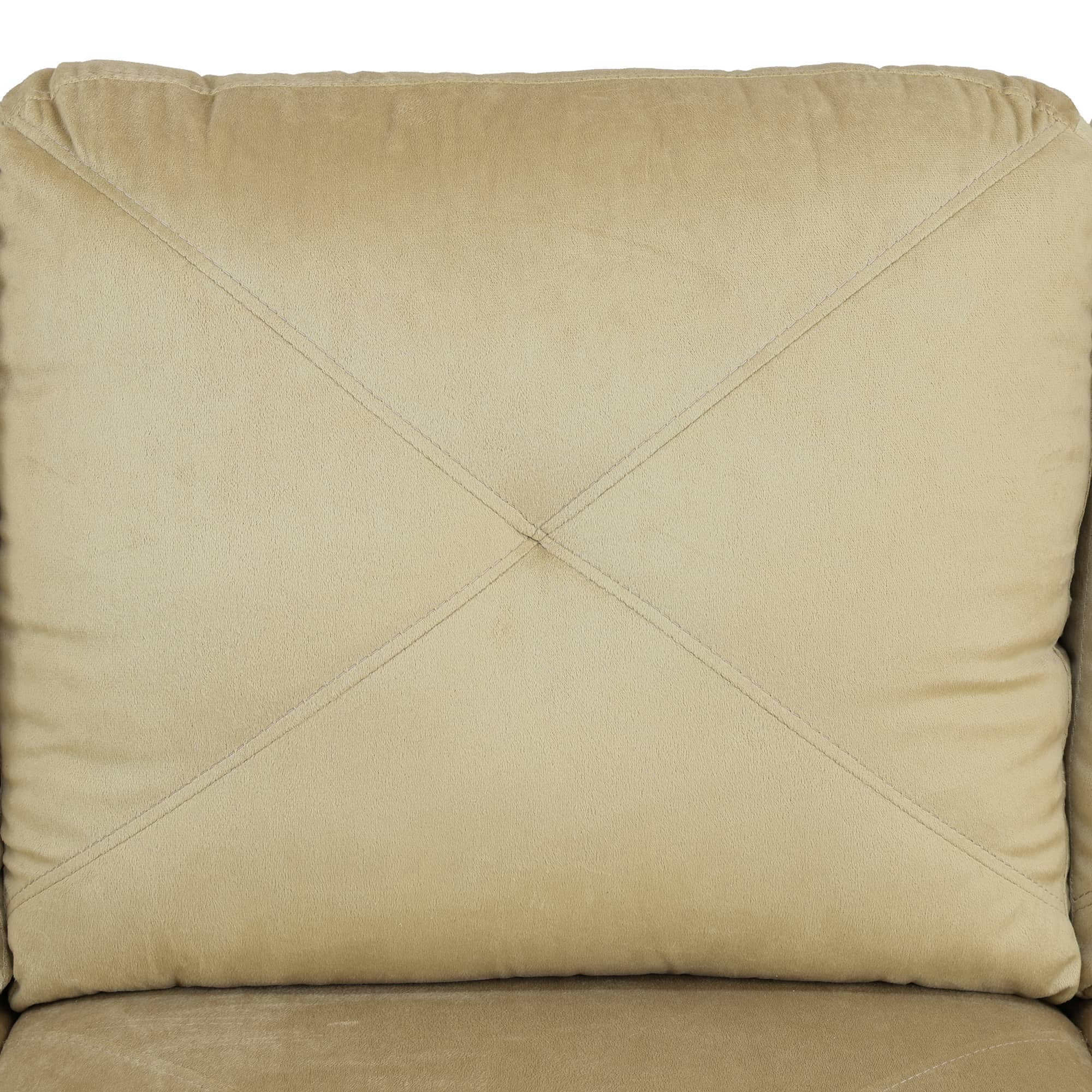 MAYEERTY Microfiber 3-Piece Living Room Sofa Set，Beige