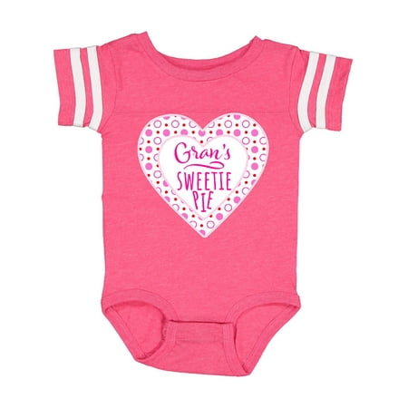 

Inktastic Gran s Sweetie Pie with Pink Hearts Gift Baby Boy or Baby Girl Bodysuit