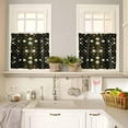 thumbnail image 5 of Flowers Leaves Kitchen Curtains and Valances Set, Rod Pocket Curtains Tier Farmhouse Window Curtains 24 Inch Length, Retro Rustic Abstract Botanical Plants 3 Piece Kitchen Curtains Set, 5 of 6
