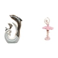 thumbnail image 1 of Estatua Moderna Y Abstracta De Delfín Bailarina De Cerámica Para Oficina, Sala De Estar, Mesa De Centro, Chimenea, Soporte De TV, Estudio, Estantería, Decoración, Regalo, 1 of 8