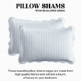 thumbnail image 4 of Ameha 3 Piece Quilt Set Chevron Embossed Bedspread Reversible Ultrasoft Microfiber Adult Bedding White Color King, 4 of 11