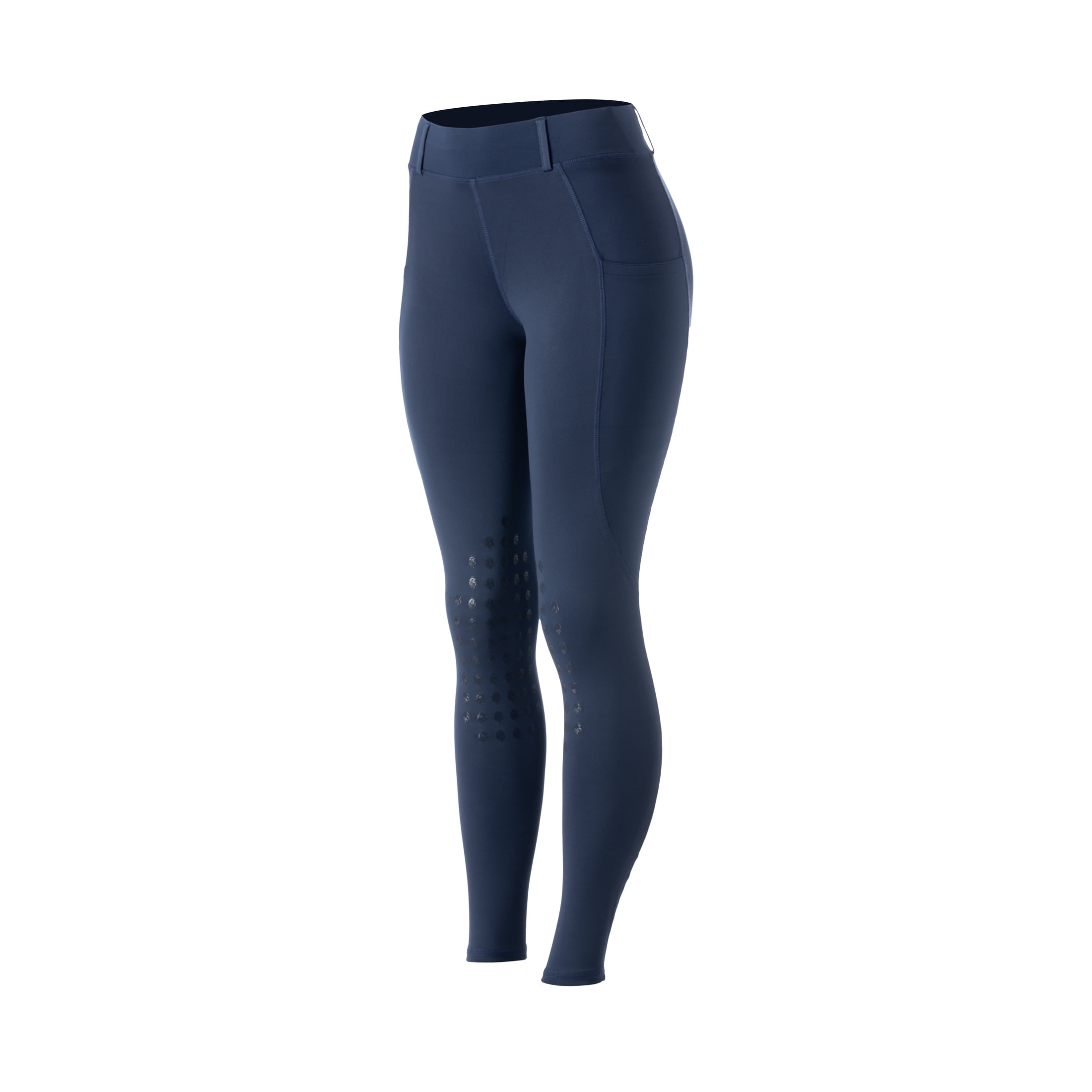 Equinavia Classic Womens Equestrian Silicone Knee Patch Breeches with Phone Pockets | Horse Riding Pants Schooling Tights