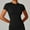 Black, variant on ZZwxWA Seamless Workout Tops for Women Short Sleeve Athletic Tees Breathable Gym Running Yoga T Shirts