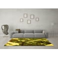 thumbnail image 3 of Ahgly Company Machine Washable Indoor Rectangle Abstract Yellow Modern Area Rugs, 3' x 5', 3 of 4