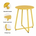 thumbnail image 4 of Decksplore Metal Outdoor Patio Side Table, Round Weather Resistant End Table, Yellow, 4 of 6
