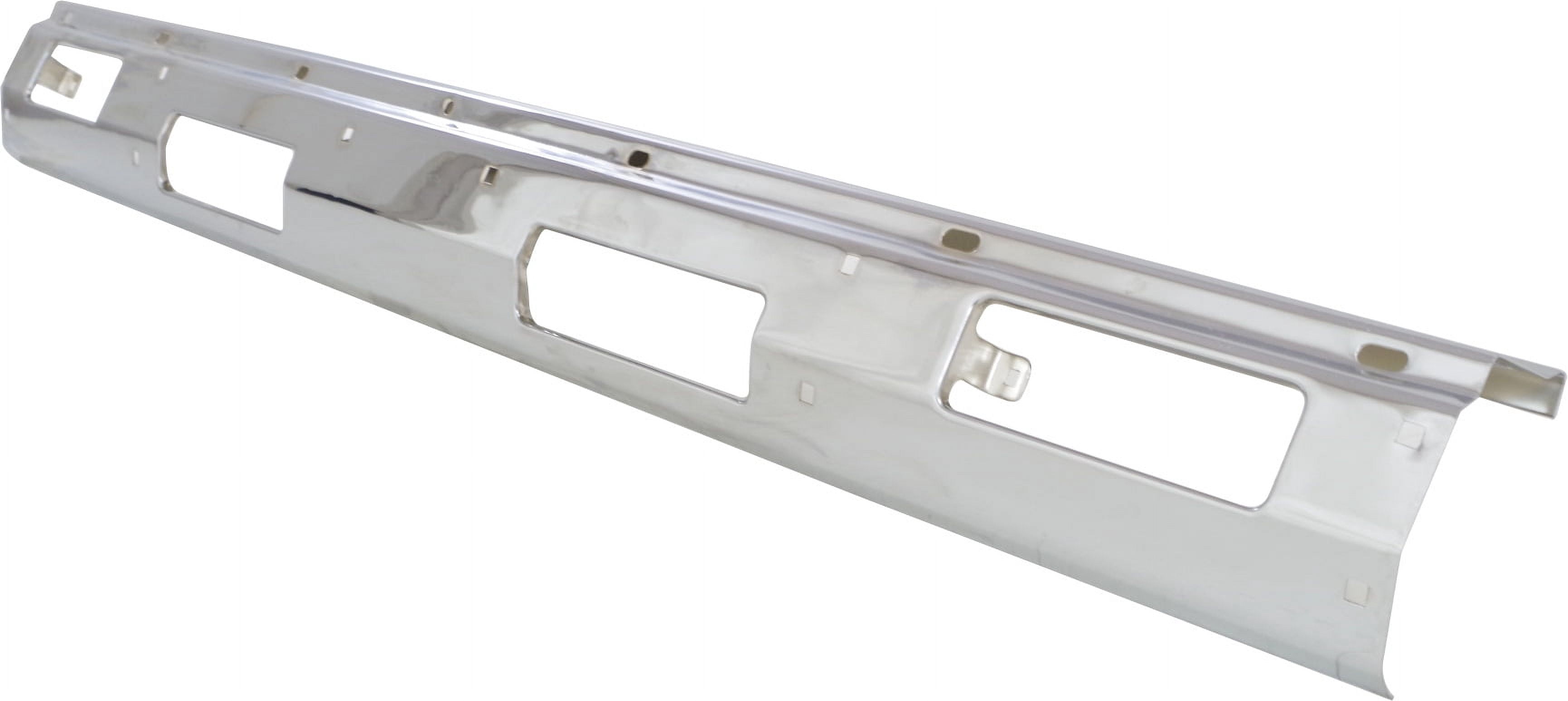 Replacement 758 Bumper Compatible with 1987-1992 Nissan Pathfinder 1986-1992 D21 Front, Center Sport Utility Standard Cab Pickup Extended Chrome