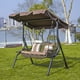 thumbnail image 2 of Techo de repuesto para columpio de jardín, columpio impermeable 210D, toldo de techo abatible para columpio, columpio, sombrilla de repuesto, columpio para jardín, 2 of 4