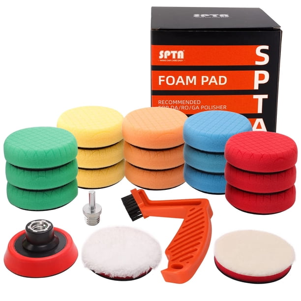 Kit de almohadillas de pulido SPTA Drill, 20 piezas, 80 mm, para pulidora de coches
