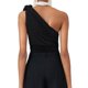 thumbnail image 4 of Gibobby Top corto sin espalda para mujer, camisola fruncida, camiseta sin mangas, Mini chaleco Vintage de , un hombro(Negro,G), 4 of 5
