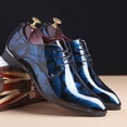 thumbnail image 2 of Zapatos de boda Derby para caballero británico, zapatos formales de negocios, zapatos de cuero puntiagudos, zapatos casuales, zapatos para hombre de talla grande, 2 of 5