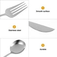 thumbnail image 3 of Miangastore 1 Set Stainless Steel Spoon Fork Tableware Steak Cutlery Home Dinnerware, 3 of 9