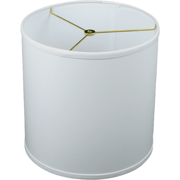 Fenchel Shades | 12" Top Diameter x 12" Bottom Diameter x 12 Height, (Washer/Spider Attachment) Drum Lamp Shade - (Linen White)