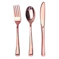 thumbnail image 1 of 75 Piece Rose Gold Plastic Silverware Set - Reusable & Recyclable - Rose Gold Plastic Utensils for Weddings, Anniversari, 1 of 7