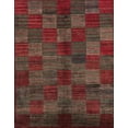 thumbnail image 1 of Ahgly Company Indoor Rectangle Abstract Coffee Brown Checkered Area Rugs, 8' x 10', 1 of 6