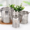 thumbnail image 1 of Lubelski Tea Filter Basket with Lock Catch Extra Fine Mesh Not Hurting Hands Fine Mesh Sieve Tea Filter for Herbs, 1 of 8