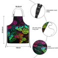 thumbnail image 3 of Colorful Neon Butterfly Pattern Kids Aprons for Girls and Boys,Adjustable Neck Strap Toddler Aprons for Kids Cooking Baking, 3 of 6