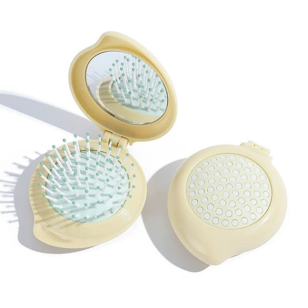 Cepillo de pelo de viaje Mini cepillo de pelo para bolso Espejo pequeño con mini cepillo de pelo Juego de cepillo de pelo de viaje Mini cepillo de pelo para bolso Espejo pequeño con mini cepillo de pe