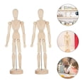 thumbnail image 3 of 2Pcs DIY Jointed Puppet Adornment Wooden Jointed Puppet Statue Ornaments, 3 of 8