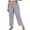 Blue, variant on Cotton Linen Pants for Women Trendy Baggy Wide Leg Striped High Waisted Cropped Casual Pinstripe Pants
