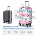thumbnail image 6 of Bingfone Pink Striped Flamingo Luggage Cover Washable Suitcase Cover Protector Anti-Scratch Suitcase Cover Fits 18-32 Inch Luggage (without luggage), 6 of 9