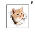 thumbnail image 1 of Creative Photo Cat 3D Wall Stickers Personality Refrigerator Notebook Toilet Stickers, 1 of 1
