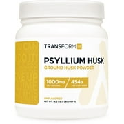 TransformHQ Psyllium Husk Ground Husk Powder (1 LB) - 1000mg per Serving, 454 Servings Per Container