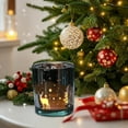 thumbnail image 5 of JoyMoreHome Christmas Theme Glass Candle Holder, Multi Christmas Pattern Glass Candlestick for Tabletop Centerpiece, Christmas Party, Livingroom, 5 of 6