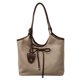 thumbnail image 1 of Bolsos Mano Bolso Hombro Cuero PU Lazo para Mujer Compras Viajes (Caqui), 1 of 9