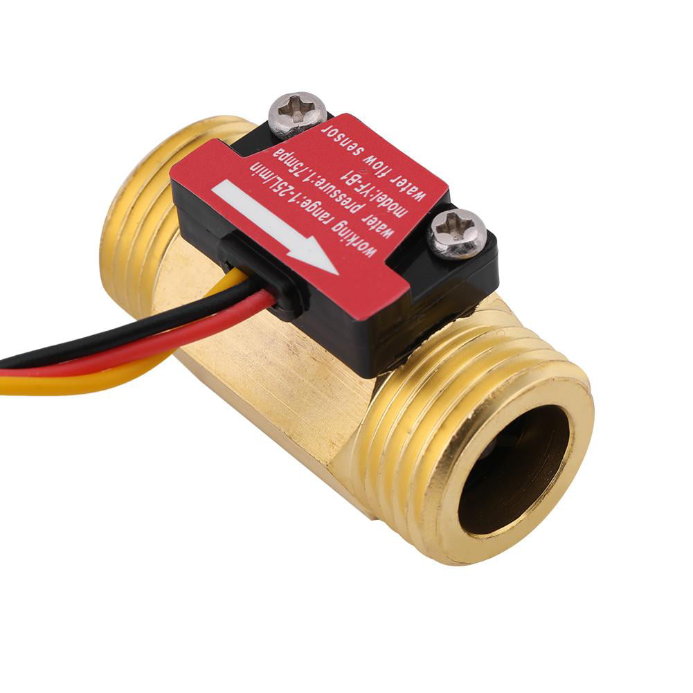 Water Flow Sensor Magnetic Durable 1-25L/min Water Flow Sensor Switch G1/2 Thread 