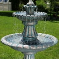 thumbnail image 6 of Sunnydaze Nouveau Traditional Dark Green Polyresin 2-Tiered Outdoor Water Fountain, 6 of 8