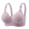 thumbnail image 2 of Einccm Women's Wireless Lace Bra Comfortable Breathable Gathered Adjustable Everyday Lingerie Soft Nylon Fabric Hollow Out Design 1PC Underwear for Casual Wear, 2 of 3