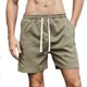 thumbnail image 2 of pstuiky Pantalones cortos deportivos para hombre, Pantalones cortos casuales de moda para hombre con cintura elástica sólida y cordón ajustable Pantalones cortos de golf, 2 of 4