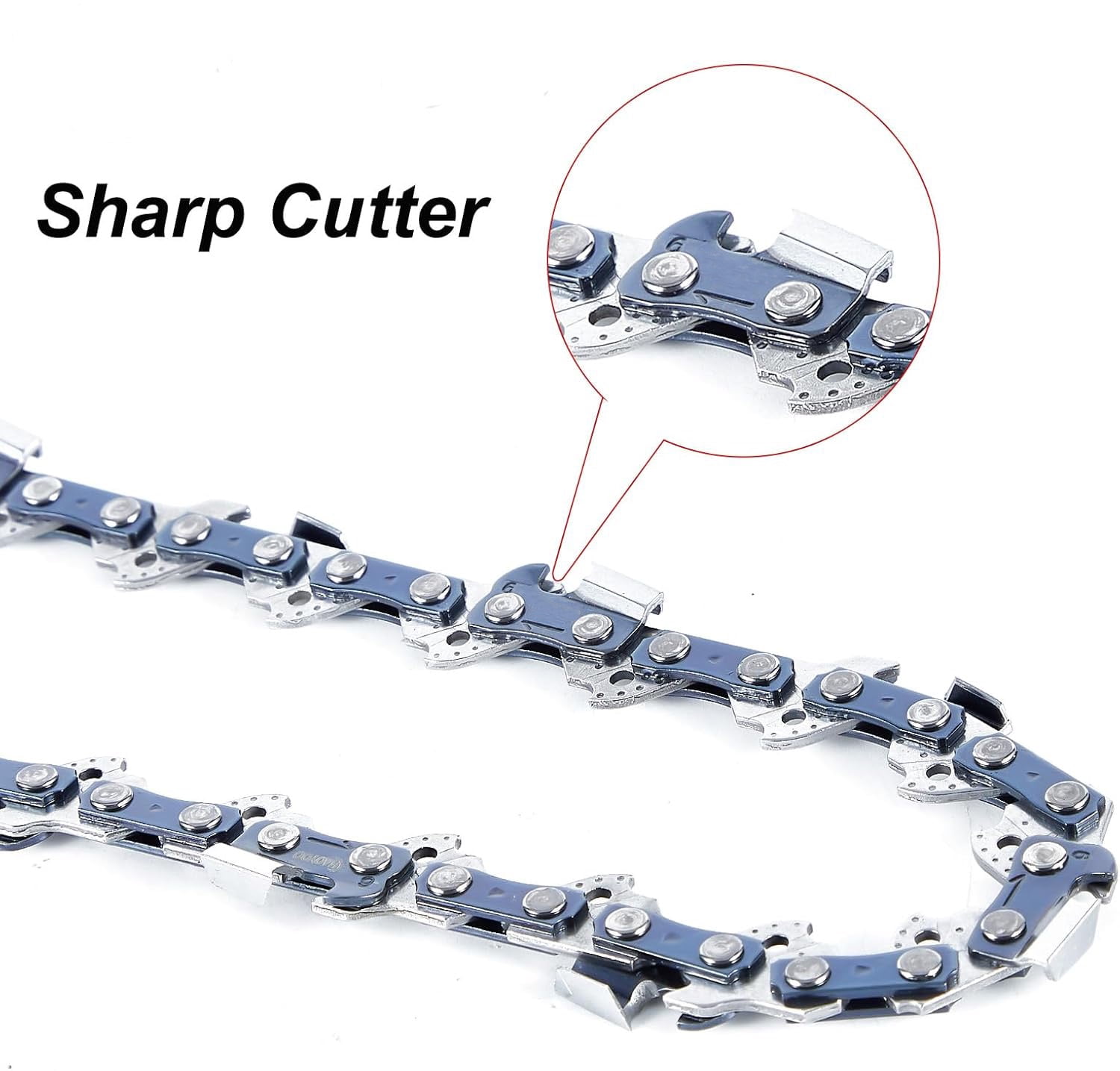 3PC 18 Inch Chainsaw Chain for Oregon CS1500, 18" Chain Replacement for EGO CS1804 CS1800-3/8" Pitch .050" Gauge 62 Drive Links