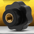 thumbnail image 2 of 20PCS M6 Internal Thread Knob Screw Plastic Star Clamping Knob Black M6 x 25, 2 of 9