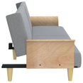 thumbnail image 3 of vidaXL Sofa Bed with Armrests Light Grey Fabric, 3 of 5