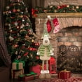 thumbnail image 7 of Reindeer Christmas Decor, Plush Xmas Deer with Scarf & Antlers, Handmade Swedish Style Santa Elk Figurine for Home Table Shelf Christmas Decorations(33.5in), 7 of 7