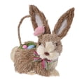 thumbnail image 3 of Easter Straw Woven Bunny Furniture Hand-woven Rabbit Animal Adornment Craft, 3 of 6