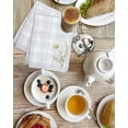 thumbnail image 4 of Spring Daisy Floral Kitchen Dish Towels for Drying Dishes Set of 3, Yellow Plaid Summer Botanical Waffle Weave Microfiber Hand Tea Bathroom Towels Quick Dry & Absorbent Towel 15.7x23.6, 4 of 7