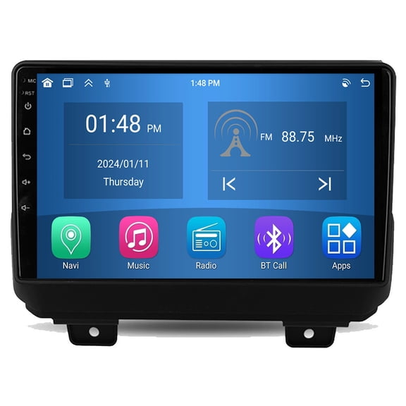 RoverOne 4 64GB Car Stereo CarPlay GPS Navigation Bluetooth for Jeep Wrangler 4 JL 2018-2019 Android Touch Screen Player