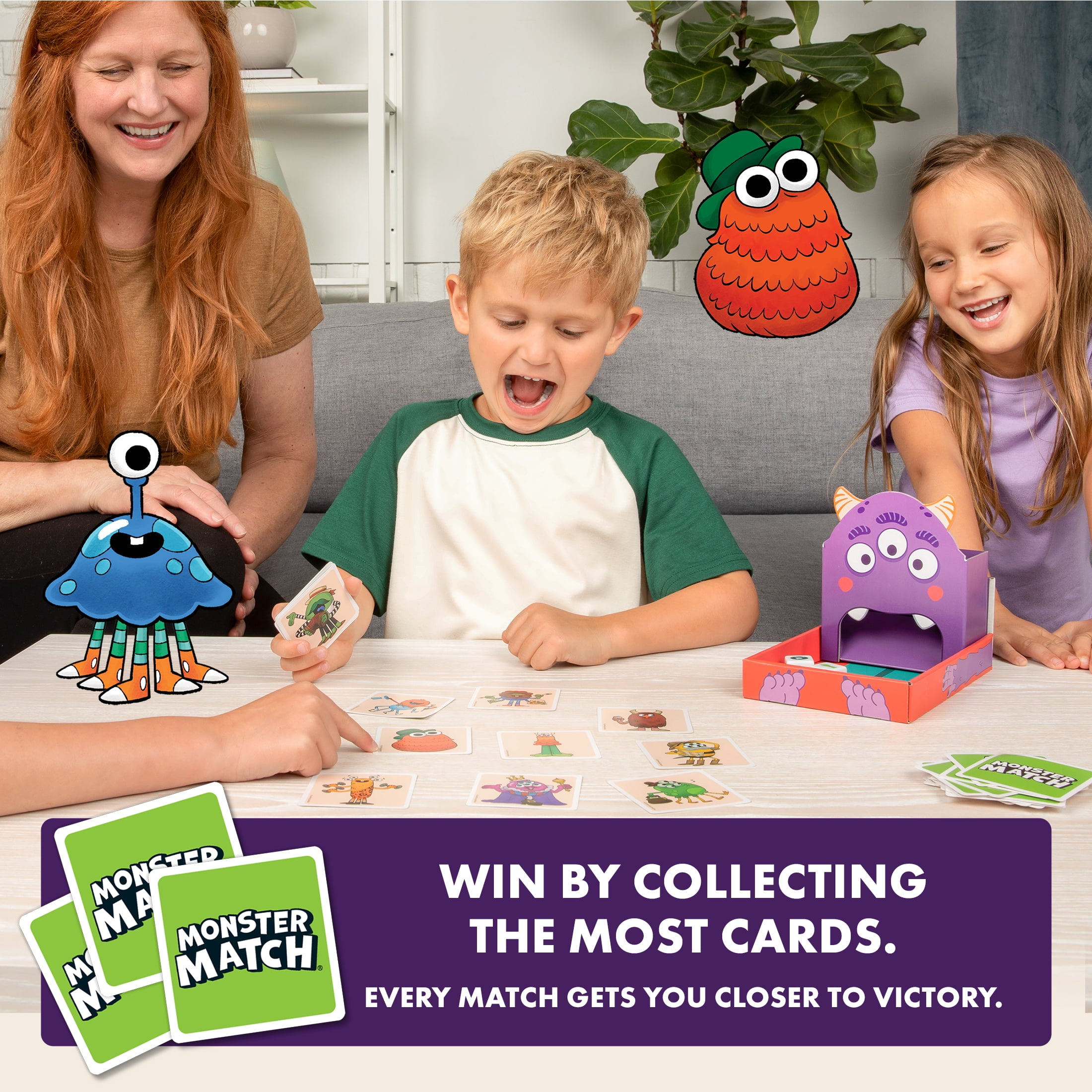 Exploding Kittens Presents Monster Match a matching game for kids with dice tower ages 4+ 2 to 6 players creative kids game perfect gift for 4 year olds family game night