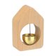 thumbnail image 1 of Uxcell 1-Pack Campana Magnética para Tiendas para Abrir Puertas, Campana de Viento Vintage de 2.4 pulgadas/6 cm de Haya con Campana de Latón [Beige, Forma de Casa], 1 of 6