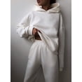 thumbnail image 3 of Women's Casual Hooded Sweater Two-piece Suit Clothes Hoodie Tracksuit, 3 of 10