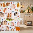 thumbnail image 2 of Erosebridal Guinea Pig Shower Curtain 72Wx84L for Girls, Floral Hearts Waterproof Bathroom Shower Curtain, 2 of 5