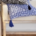 thumbnail image 3 of Rochelle Porter Cote Decorative Square Pillow, Throw, Blue, White, Cotton, Polyfill, 20"x20", 1 Count, 3 of 9